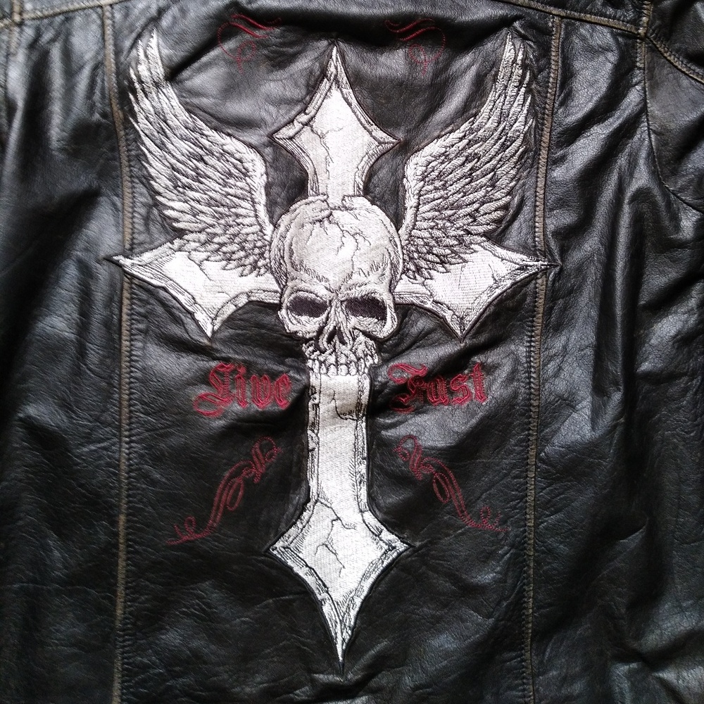 Mens Affliction Live Fast Leather - Picture 8 of 8
